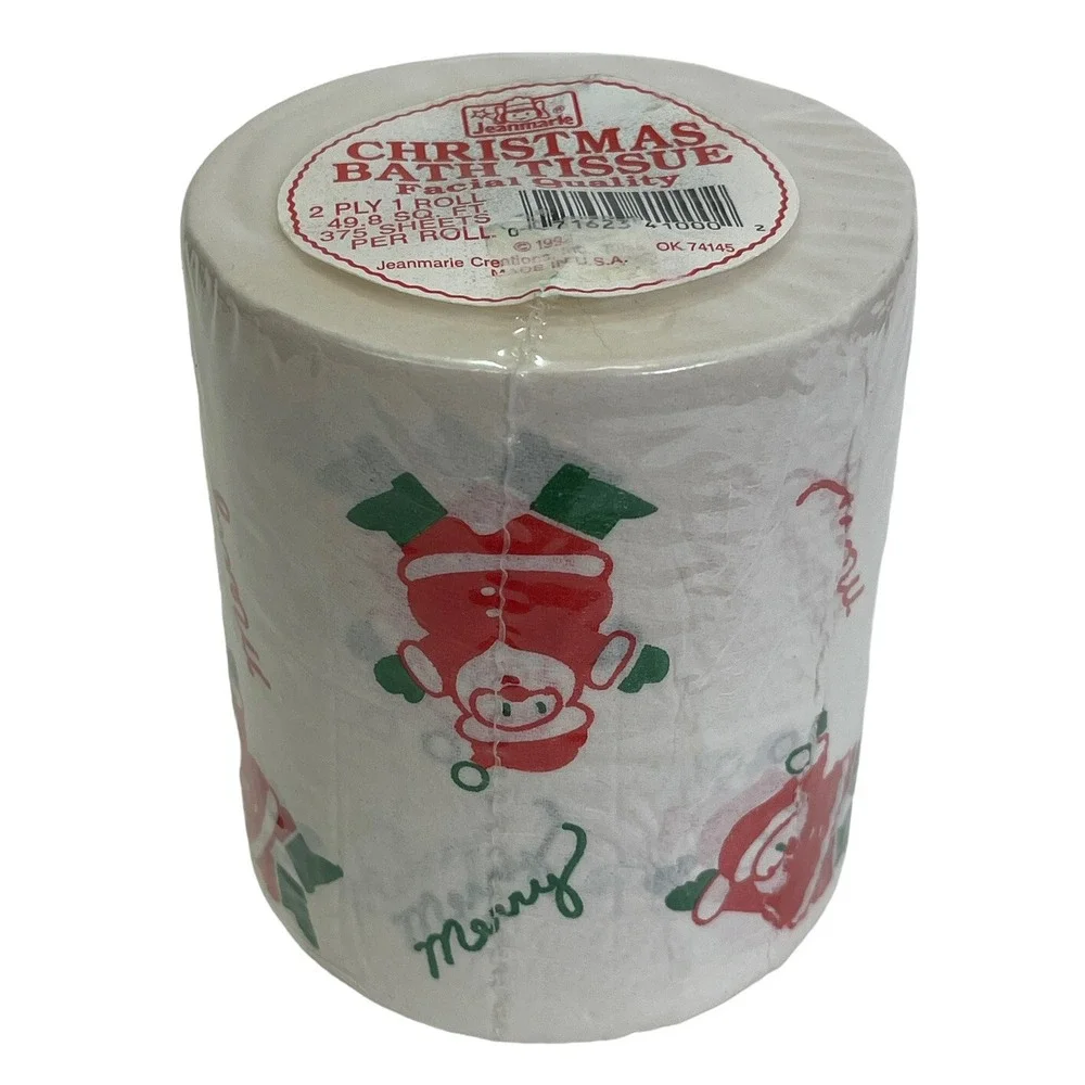 Christmas Toilet Paper Roll Tissue Santa Claus Holiday Bath Merry Xmas 2-ply USA